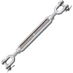 Turnbuckle: Jaw - Jaw 5/8" x 6" - BACKORDERED Domestic with Nuts, Bolts & Cotter Pins