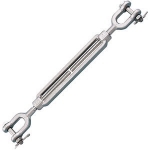 Turnbuckle: Jaw - Jaw 1/4" x 4" Domestic with Nuts & Bolts