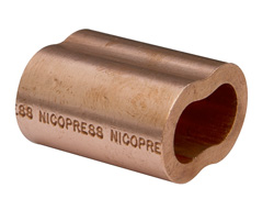 Nicopress Swage Fittings: Copper Oval Sleeves 1/8"