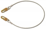 ProPlus Restraint Lanyard, 6' Vinyl Coated Wire Rope w/ Locking Snaps