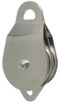 Heavy Duty Stainless Steel Double Pulley 4" x 5/8" with Becket