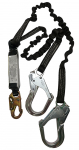ProPlus 6' Elastic Dual Leg Shock Absorbing Lanyard w/ Oversized Alum Hooks