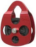Red Anodized 2-3/8" Pulley, Aluminum for 5/8" Rope