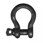 Screw Pin Anchor Shackles: 1/2" CM, Theatrical Black