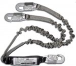 ProPlus 6' Elastic Dual Leg Shock Absorbing Lanyard - Black