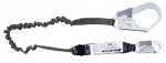 ProPlus 6' Elastic Shock Absorbing Lanyard with Oversized Hook - Black