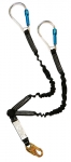 ProPlus 6' Elastic Dual Leg Shock Absorbing Lanyard with Oversized Alum. Carab