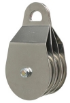 Heavy Duty Stainless Steel Triple Pulley 4" x 5/8"